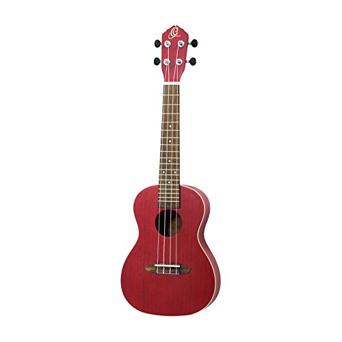 Ortega Guitars Konzert Ukulele Akustisch – Earth Series – Okoume, Rot (RUFIRE) von Ortega Guitars