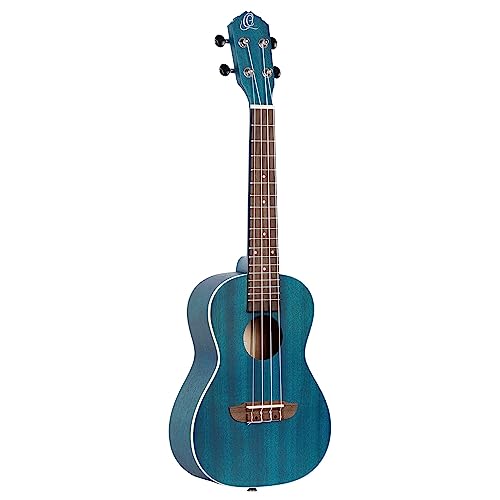 Ortega Guitars Konzert Ukulele Linkshänder – Akustisch – Earth Series – Okoume, Dunkelblau (RUOCEAN-L) von Ortega Guitars