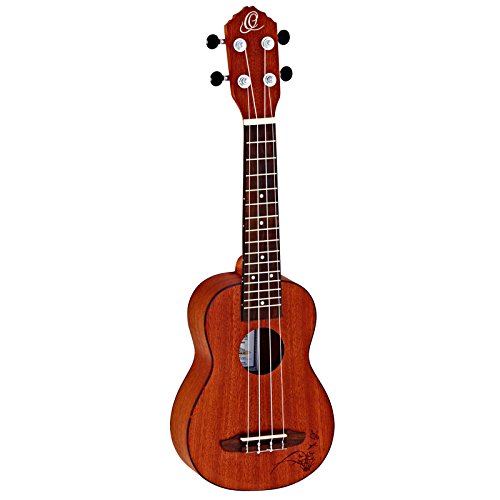 Ortega Guitars Konzert Ukulele akustisch - Bonfire Series - Sapeledecke mit lasergaviertem Motiv (RU5MM) von Ortega Guitars