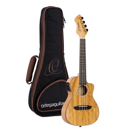 Ortega Guitars Konzert Ukulele akustisch - Horizon Series (Video) - reversed headstock - Okoumé (RUHZ-SBK) von Ortega Guitars