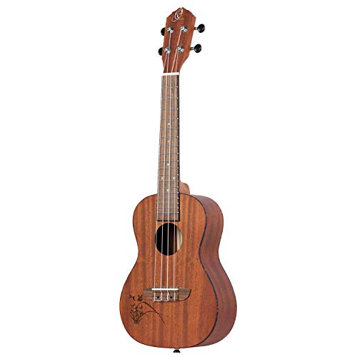 Ortega Guitars Konzert Ukulele Linkshänder – Akustisch – Bonfire Series – Sapele, Natur (RU5MM-L) von Ortega Guitars