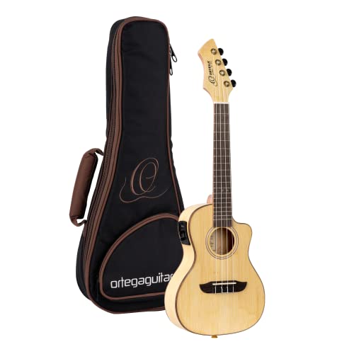 Ortega Guitars Konzert Ukulele elektro-akustisch - Horizon Series (Video) - reversed headstock - inklusive Gigbag - Nussbaum, Okoumé (RUWN-CE) von Ortega Guitars