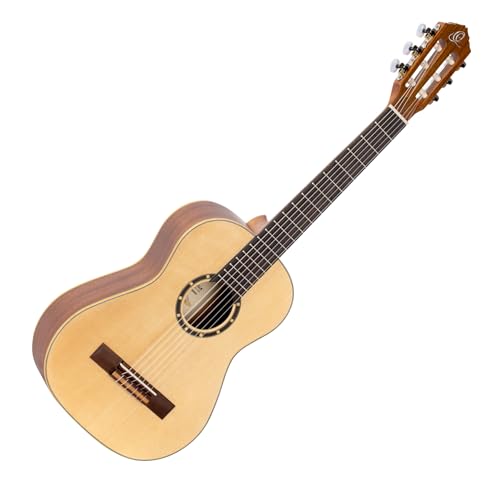 Ortega Guitars 1/2 Konzert Gitarre – Family Series – Inklusive Gig Bag – Fichte, Mahagoni, Natur (R121-1/2) von Ortega Guitars