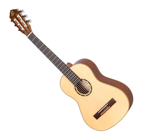 Ortega Guitars Konzert Gitarre Linkshänder – 1/2 – Family Series – Inklusive Gig Bag – Fichte, Mahagoni, Natur (R121L-1/2) von Ortega Guitars