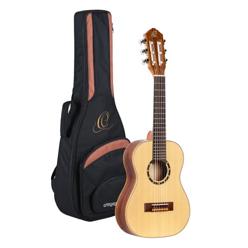 Ortega Guitars 1/4 Konzert Gitarre – Family Series – Inklusive Gig Bag – Fichte, Mahagoni, Natur (R121-1/4) von Ortega Guitars