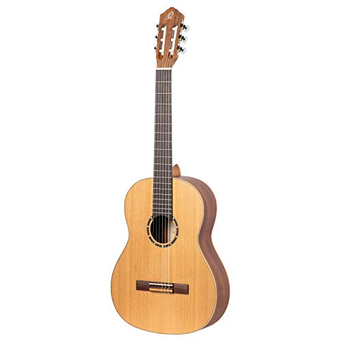 Ortega Guitars Konzert Gitarre Linkshänder – 4/4 – Family Series – Inklusive Gig Bag – Zeder, Mahagoni, Natur (R122L) von Ortega Guitars