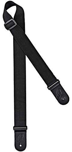 Ortega Guitars Nylon Gitarrengurt verstellbar - Akustik Gitarre / Bass, E-Gitarre, E-Bass - Nylon Straps Series - schwarz (ONS50STD-BK) von Ortega Guitars