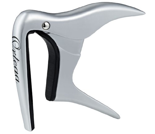 Ortega Guitars Kapodaster Musikinstrument Zubehör - Gewölbt - Für Gitarre - Aluminium-Legierung, Verchromt (OCAPOCV-CR) von Ortega Guitars