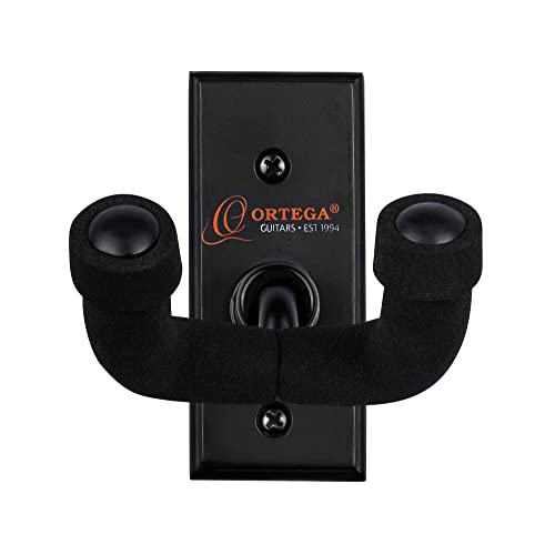 Ortega Guitars Gitarre Aufhängung Zubehör - Wandaufhängung für Gitarre - Holz, Schwarz (OGH-1) von Ortega Guitars