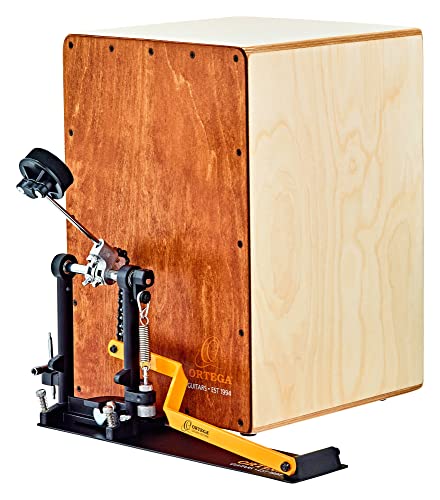 Ortega Guitars Percussion Series Bundle – Cajon und Pedal für den linken Fuß – Stomp Box Set – Inklusive Gigbag und Drum Key (OSTBCJ-L-BU) von Ortega Guitars