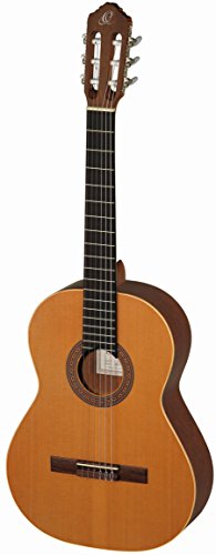 Ortega Guitars R180L Konzertgitarre Custom Made in 4/4 Größe Linkshänder handgefertig in Spanien massive Decke natur im seidenmatten Finish mit hochwertigem Gigbag von Ortega Guitars