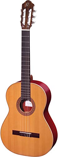 Ortega Guitars R200L Konzertgitarre Custom Made in 4/4 Größe Linkshänder handgefertigt in Spanien massive Decke natur im hochglänzenden Finish mit hochwertigem Gigbag Ortega Guitars R200L Konzertgitarre Custom Made in 4/4 Größe Linkshänder handgefertigt in Spanien massive Decke natur im hochglänzenden Finish mit hochwertigem Gigbag von Ortega Guitars