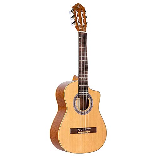 Ortega Guitars Requinto Konzert Gitarre – Deep Body – Requinto Series – Zeder, Sapele, Natur (RQC25) von Ortega Guitars