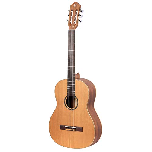 Ortega Guitars Slim Neck 4/4 Konzertgitarre - Linkshänder - Family Series - inklusive Gigbag - Mahagoni / Zederndecke (R122SN-L) von Ortega Guitars