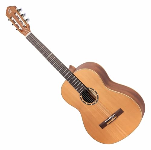 Ortega Guitars Konzert Gitarre Linkshänder – 4/4, Slim Neck – Family Series – Inklusive Gig Bag – Zeder, Mahagoni, Natur (R122SN-L) von Ortega Guitars
