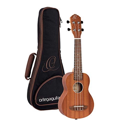 Ortega Guitars Sopran Ukulele Akustisch – Timber Series – Inklusive Gigbag – Sapele, Natur (RFU10S) von Ortega Guitars