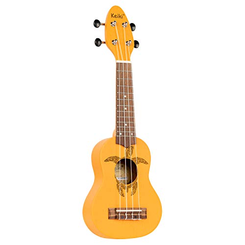 Ortega Guitars Sopranino Ukulele orange - Keiki K1 Series - Schildkrötengravur - Okoumé/ Walnuss (K1-ORG) von Ortega Guitars