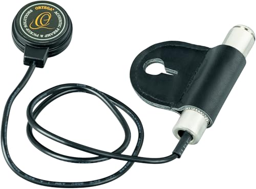Ortega Guitars Surface Pickup System - Tonabnehmersystem mit Klebepad - 6,3 mm Klinkenstecker - Verschiedene Materialien, Schwarz (MAGUS-OCTOPUS) von Ortega Guitars