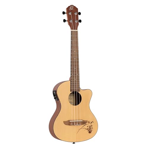 Ortega Guitars Konzert Ukulele Elektro-Akustisch – Bonfire Series – Fichte, Sapele, Natur (RU5CE-TE) von Ortega Guitars