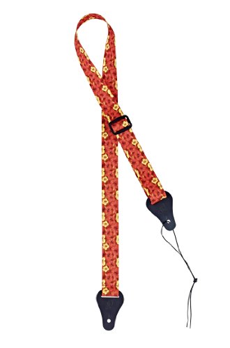 Ortega Guitars Ukulele Gurt verstellbar - Nylon Straps Series - orange flower (OUS-ORFL) von Ortega Guitars