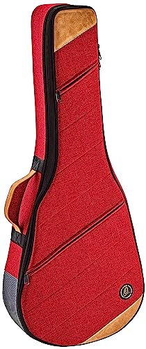 Ortega Guitars gepolstertes Soft Case - für 3/4 Akustikgitarren - Leinen, Baumwolle, Veloursleder - rot, bordeaux wine (OSOCACL34-BX) von Ortega Guitars