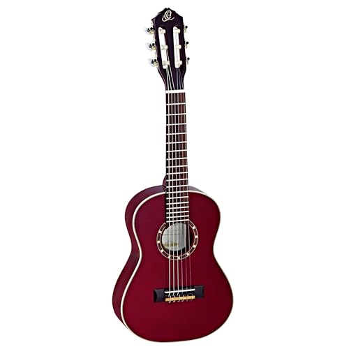Ortega Guitars 1/4 Konzert Gitarre – Family Series – Inklusive Gig Bag – Fichte, Mahagoni, Rot (R121-1/4WR) von Ortega Guitars
