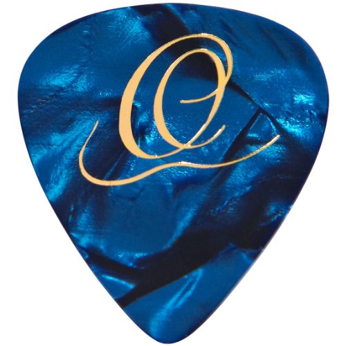 Ortega OGP-BP-T10 Plektren thin, perlmutt blau (10 Stück) Made in Germany von Ortega Guitars