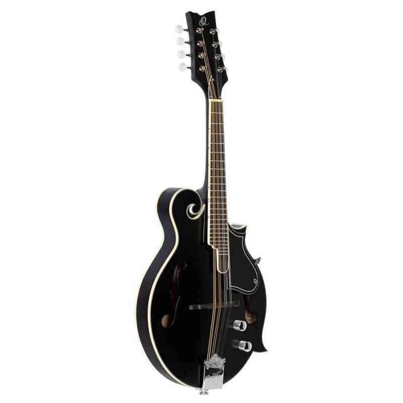 Ortega RMFE40SBK F-Style Series Mandolin Black Electro-Acoustic F-Style Mandolin with Gig Bag von Ortega