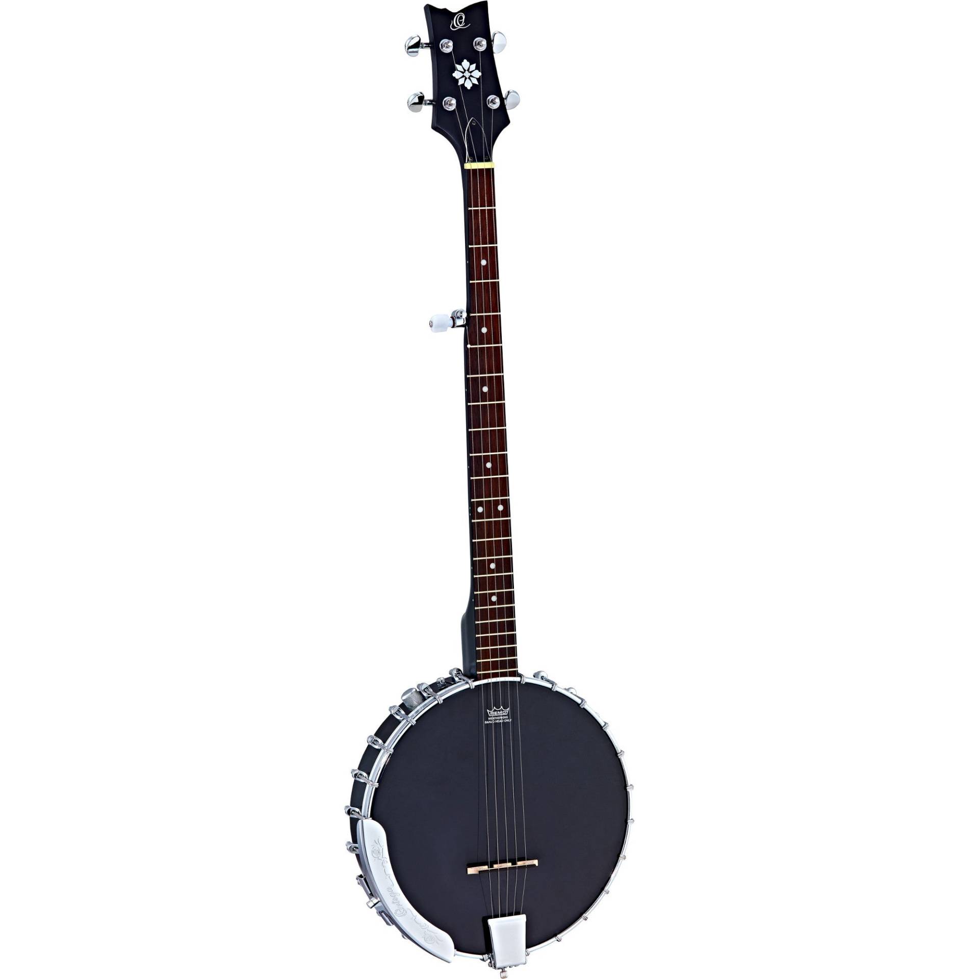 Ortega Raven Series OBJE250OP-SBK open back banjo with bag von Ortega