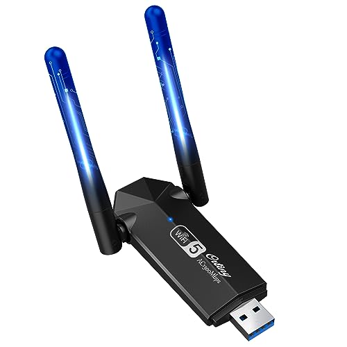 WLAN Stick für PC, Ortiny 1300Mbps USB 3.0 WLAN Adapter PC 2.4GHz/5GHz mit 5dBi Dual Band High Gain USB WLAN Antenna für PC/Desktop/Tablet/Laptop Kompatibel mit Windows 11/10/8/7/Vista/XP, Mac OS WLAN Stick für PC, Ortiny 1300Mbps USB 3.0 WLAN Adapter PC 2.4GHz/5GHz mit 5dBi Dual Band High Gain USB WLAN Antenna für PC/Desktop/Tablet/Laptop Kompatibel mit Windows 11/10/8/7/Vista/XP, Mac OS von Ortiny