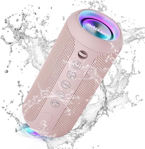 Ortizan Bluetooth Lautsprecher, Bleutooth Box mit LED-Licht, Tragbarer Mini Musikbox mit Freisprechfunktion, IPX7 Wasserschutz und 360° Surround Sound, Kabelloser Outdoor Lautsprecher mit AUX, TF Ortizan Bluetooth Lautsprecher, Bleutooth Box mit LED-Licht, Tragbarer Mini Musikbox mit Freisprechfunktion, IPX7 Wasserschutz und 360° Surround Sound, Kabelloser Outdoor Lautsprecher mit AUX, TF von Ortizan