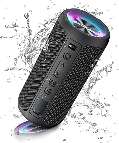Ortizan Bluetooth Lautsprecher mit Licht, Musikbox Tragbarer Bluetooth Box mit IPX7 wasserdicht, Dualen Bass-Treibern, 30h Akku, Freisprechfunktion für Phone, Draußen, Beidhändig Schwarz Ortizan Bluetooth Lautsprecher mit Licht, Musikbox Tragbarer Bluetooth Box mit IPX7 wasserdicht, Dualen Bass-Treibern, 30h Akku, Freisprechfunktion für Phone, Draußen, Beidhändig Schwarz von Ortizan