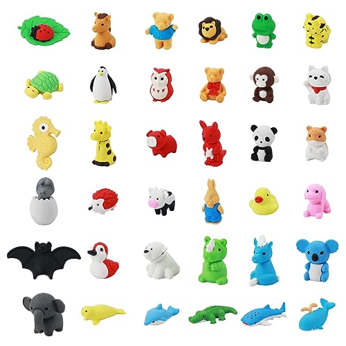 Radiergummi Tiere 36 StüCk, Lustige Radiergummis für Kinder, HüBsche Tier-Radiergummis Im Multipack, Abnehmbares Mini-Briefpapier-Set FüR Partygeschenke, Spielepreise, Belohnungen Im Klassenzimmer Radiergummi Tiere 36 StüCk, Lustige Radiergummis für Kinder, HüBsche Tier-Radiergummis Im Multipack, Abnehmbares Mini-Briefpapier-Set FüR Partygeschenke, Spielepreise, Belohnungen Im Klassenzimmer von Ortviai