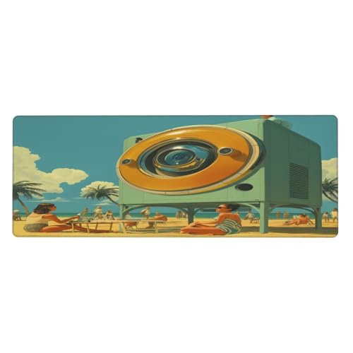 Ortydoxa Großes Mauspad für 80 x 30 cm, Gaming-Mauspad, wasserdichte Tastatur und Mauspad, glatte Oberfläche, Schreibtischunterlage mit rutschfester Gummiunterseite, für Büro und Zuhause von Ortydoxa