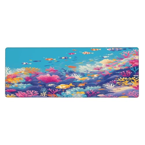 Ortydoxa Großes Mauspad für 80 x 30 cm, Gaming-Mauspad, wasserdichte Tastatur und Mauspad, glatte Oberfläche, Schreibtischunterlage mit rutschfester Gummiunterseite, für Büro und Zuhause von Ortydoxa