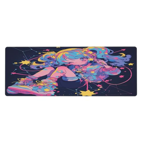 Ortydoxa Großes Mauspad für den Schreibtisch, 80 x 30 cm, Gaming-Mauspad, wasserdichte Tastatur und Mauspad, glatte Oberfläche, Schreibtischunterlage mit rutschfester Gummiunterseite, für Büro und von Ortydoxa