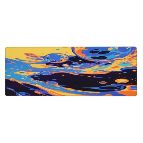 Ortydoxa Großes Mauspad für den Schreibtisch, 80 x 30 cm, Gaming-Mauspad, wasserdichte Tastatur und Mauspad, glatte Oberfläche, Schreibtischunterlage mit rutschfester Gummiunterseite, für Büro und von Ortydoxa