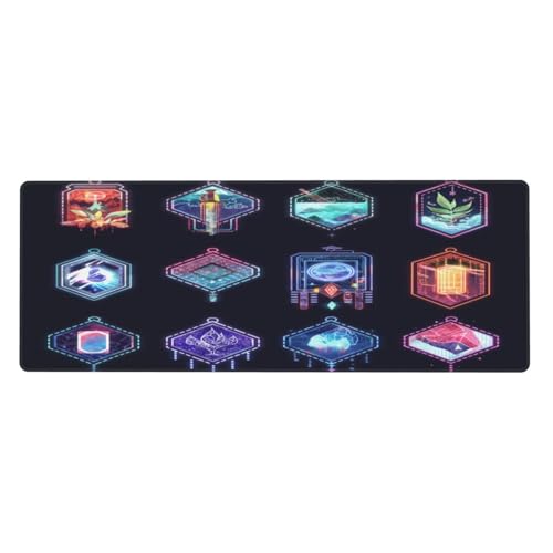 Ortydoxa Großes Mauspad mit Anhänger, für 80 x 30 cm, Gaming-Mauspad, wasserdichte Tastatur und Mauspad, glatte Oberfläche, Schreibtischunterlage mit rutschfester Gummiunterseite für Büro und Zuhause von Ortydoxa