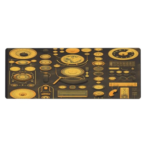Ortydoxa Großes Mauspad mit mechanischem Ring, für 80 x 30 cm, Gaming-Mauspad, wasserdichte Tastatur und Mauspad, glatte Oberfläche, Schreibtischunterlage mit rutschfester Gummiunterseite für Büro und von Ortydoxa