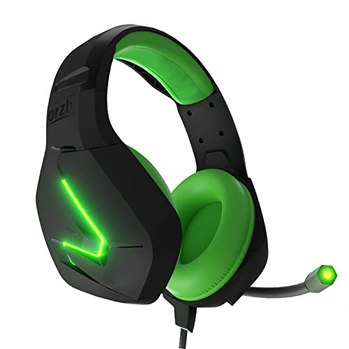 Gaming Headset für PC PS5, Playstation PS4, Xbox Series X | S, Xbox ONE,Nintendo Switch, Laptop & Google Stadia Stereo-Sound with mit Geräuschunterdrückung Microphone-Hornet RXH-20 Sagano Auflage von Orzly