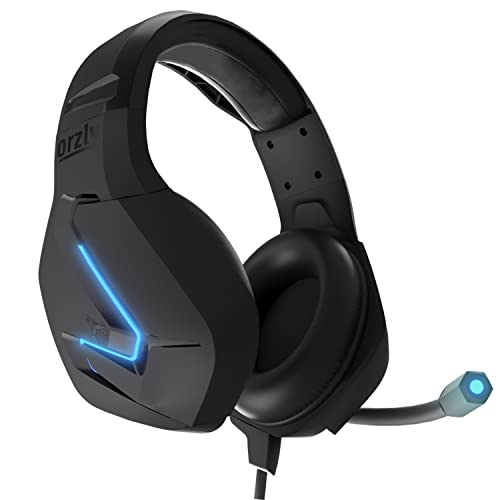 Gaming Headset für PC PS5, Playstation PS4, Xbox Series X | S, Xbox ONE,Nintendo Switch,Laptop & Google Stadia Stereo-Sound with mit Geräuschunterdrückung Microphone- Hornet RXH-20 Abyss Auflage von Orzly