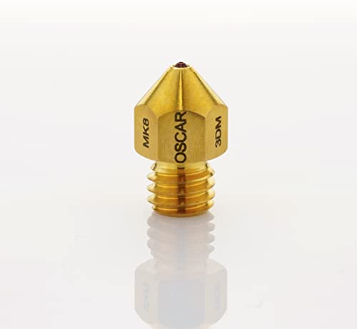 Oscar3D Mk8 Rubindüse [VARIO] Ruby Nozzle (Filament 1,75mm / Düse Ø 0,4mm) (Gold) von Oscar3D Die 3D - DÜSE für Premiumdruck