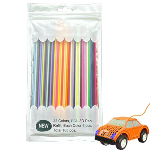 160 Stück Filament Nachfüllungen für Stift | Doodler Kugelschreiberminen 2,5 mm | Nachfüllfäden für farbige Zeichenstifte, Nachfüllpatronen für Kinder von Oseczmut