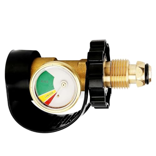 Oseczmut Manometer für Propan-Tankgrill, Propan-Manometer – Tragbares Adaptermessgerät LP Propan, Außenanzeige für Propantank, Anschluss QCC1/Typ 1, Tankmanometer von Oseczmut