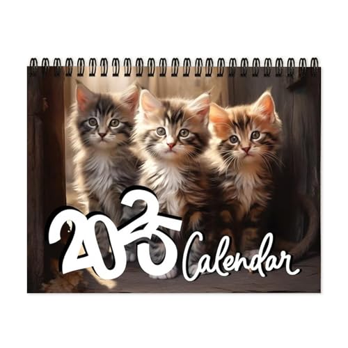 Wandkalender Katze 2025 | Niedlicher Kätzchen Wandkalender 2025 | Wandkalender Katzen 2025, Süßer Katzenkalender von Januar 2025 bis Dezember 2025 von Oseczmut