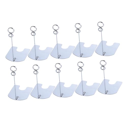 Oshhni 10 Stück Kartenhalter für Tischnummern, Fotohalter, Menü Clips für Bäckerei Und Notizen, Argent Oshhni 10 Stück Kartenhalter für Tischnummern, Fotohalter, Menü Clips für Bäckerei Und Notizen, Argent von Oshhni