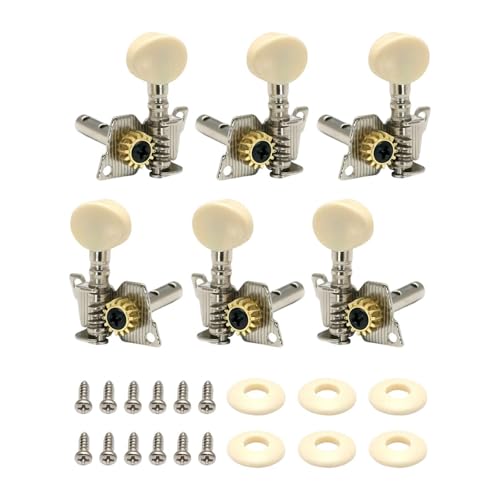 Oshhni 6x Gitarrensaiten-Stimmwirbel Stimmschlüssel 3L 3R Professionelle Dekor-Mechaniken Stimmgeräte Übersetzungsverhältnis 1:15 für Musikerliebhaber Oshhni 6x Gitarrensaiten-Stimmwirbel Stimmschlüssel 3L 3R Professionelle Dekor-Mechaniken Stimmgeräte Übersetzungsverhältnis 1:15 für Musikerliebhaber von Oshhni
