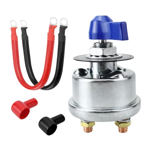 Oshhni Batterie-Trennschalter 12-48V Ersatzzubehör, Profi, Batterie-Isolatorschalter für Marine Car Truck RV ATV, Blauer Griff Oshhni Batterie-Trennschalter 12-48V Ersatzzubehör, Profi, Batterie-Isolatorschalter für Marine Car Truck RV ATV, Blauer Griff von Oshhni