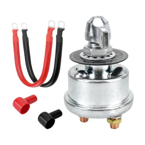 Oshhni Batterie-Trennschalter 12-48V Ersatzzubehör, Profi, Batterie-Isolatorschalter für Marine Car Truck RV ATV, Silberner Griff Oshhni Batterie-Trennschalter 12-48V Ersatzzubehör, Profi, Batterie-Isolatorschalter für Marine Car Truck RV ATV, Silberner Griff von Oshhni