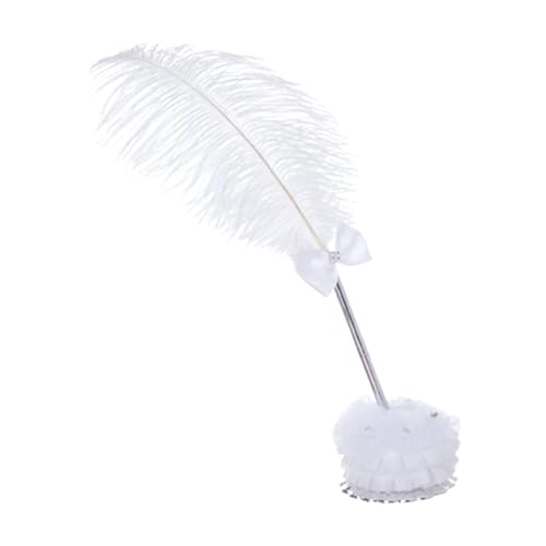 Oshhni Hochzeitsschreibstift mit Pens Halter Vintage Feather Gästebuch Stift Business Geschenk für Journal von Oshhni